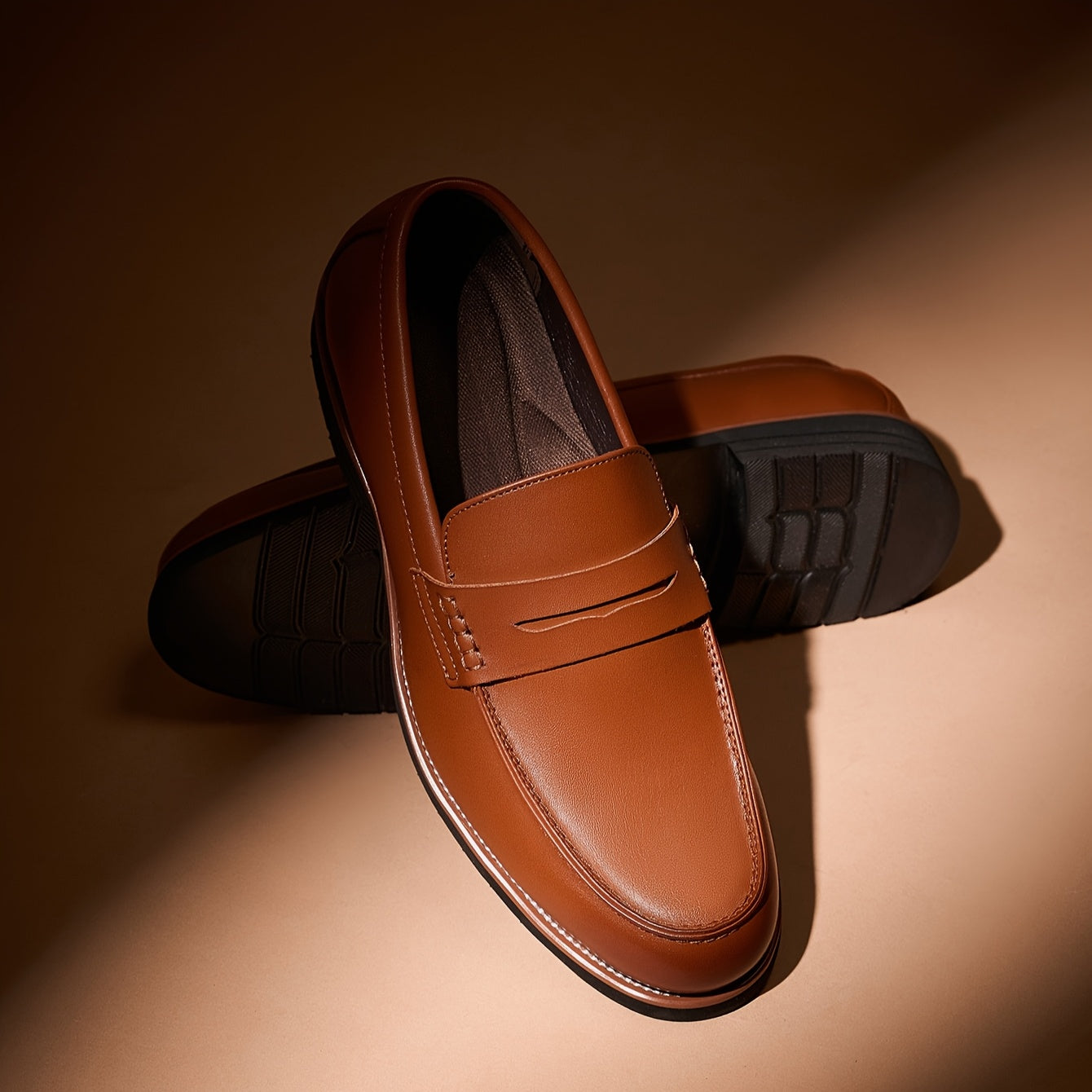 Bruno Marc Mens Slip On Penny Loafers Memory Foam Insole