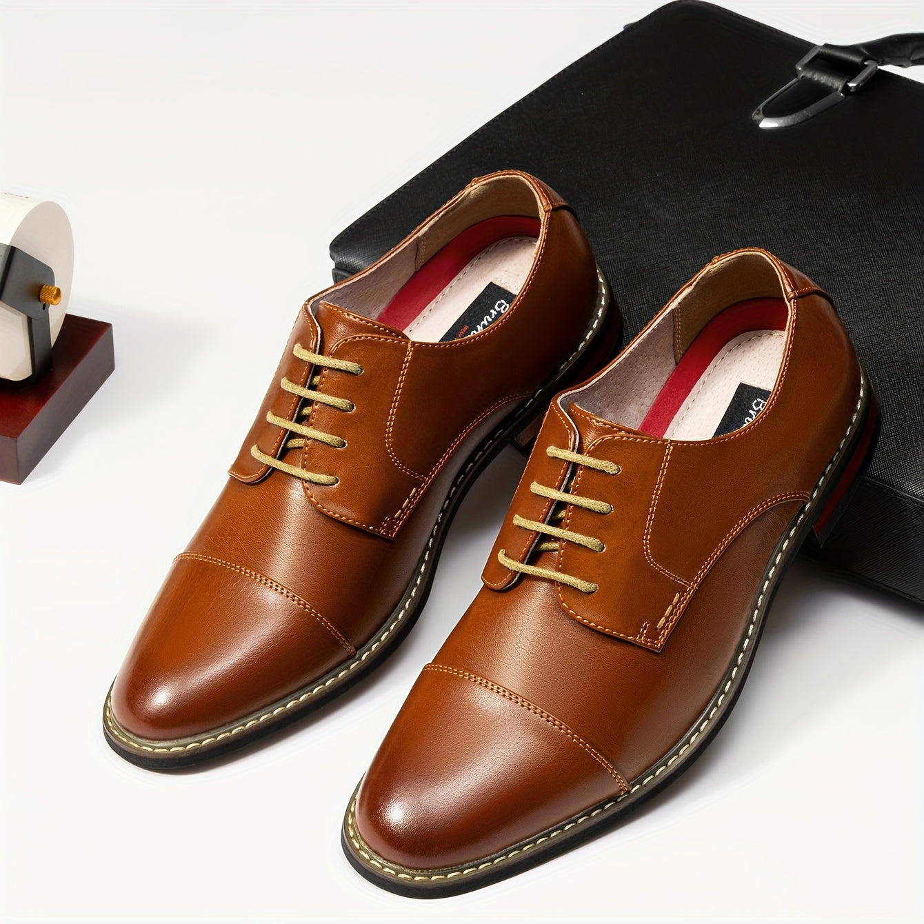 Bruno Marc Prince Modern Formal Oxford Wingtip Shoes