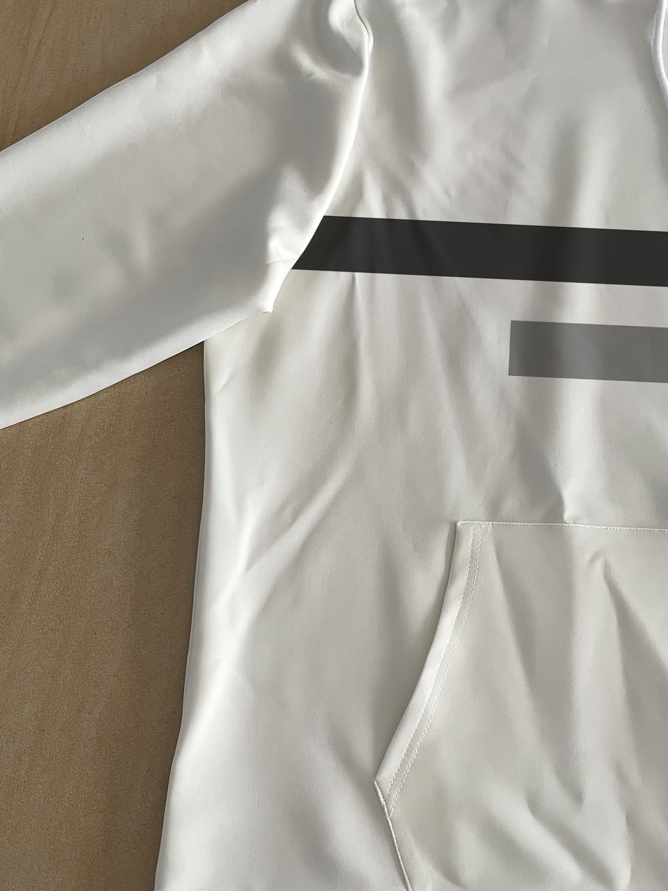 Mens Striped Digital Print Hooded Tracksuit Set For Spring