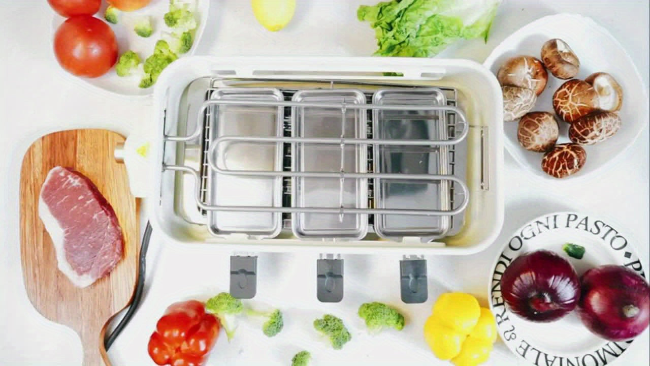 Burge 1500W Electric Grill And Oven Combo Stainless Steel
