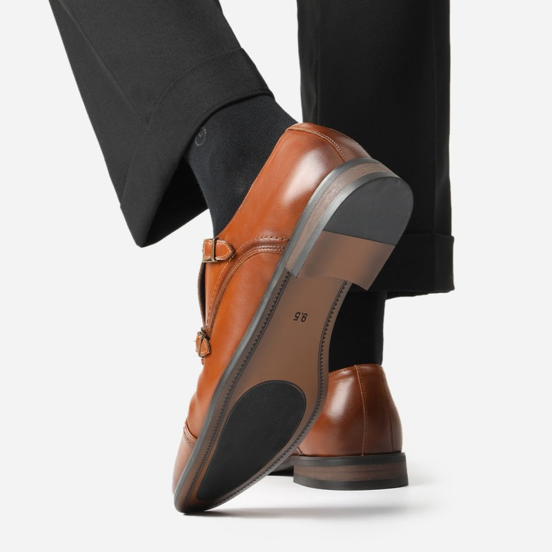 BRUNO MARC Mens Dress Loafers Slip On Monk Strap Shoes