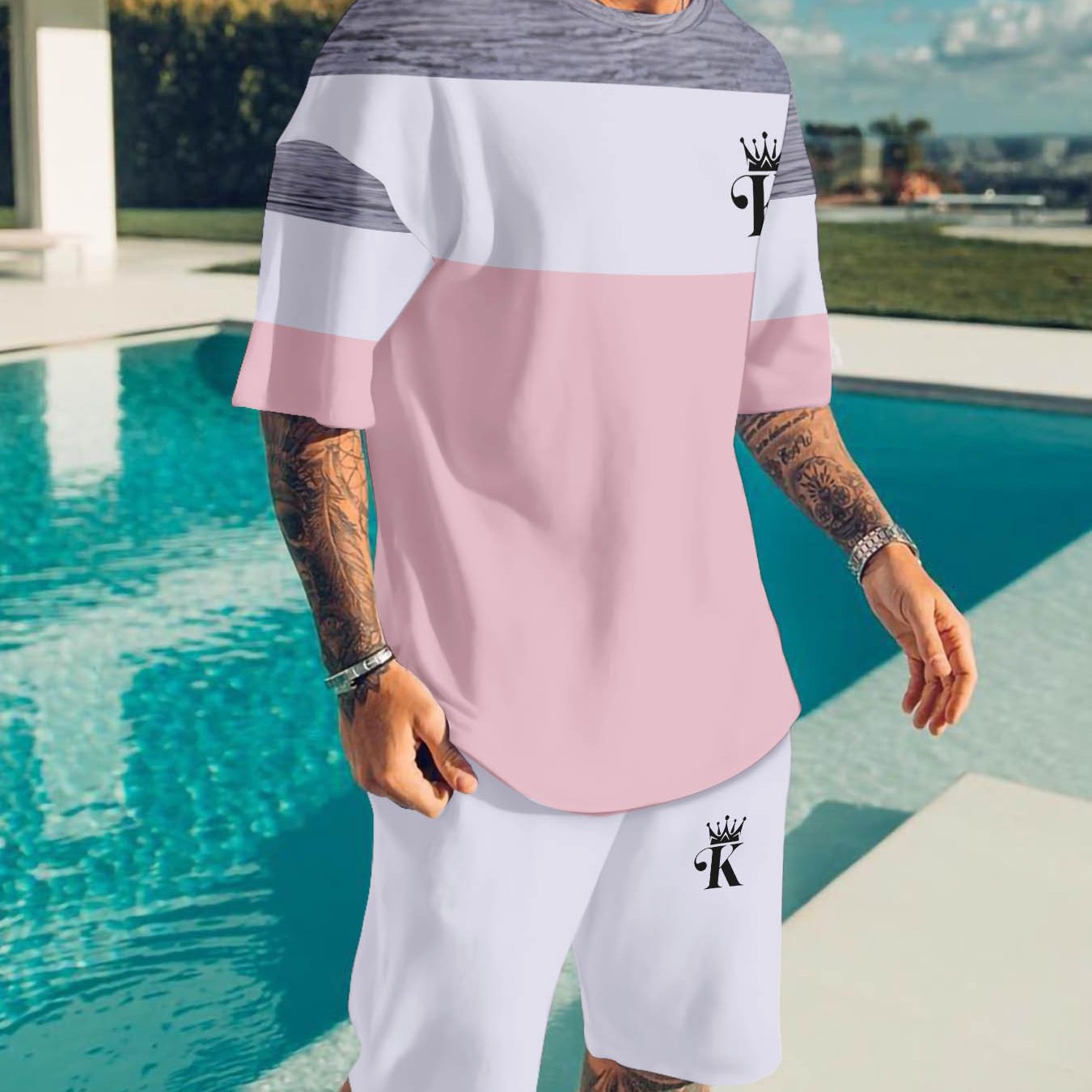 Men's Breathable Outdoor Leisure Suit Summer Activewear Set