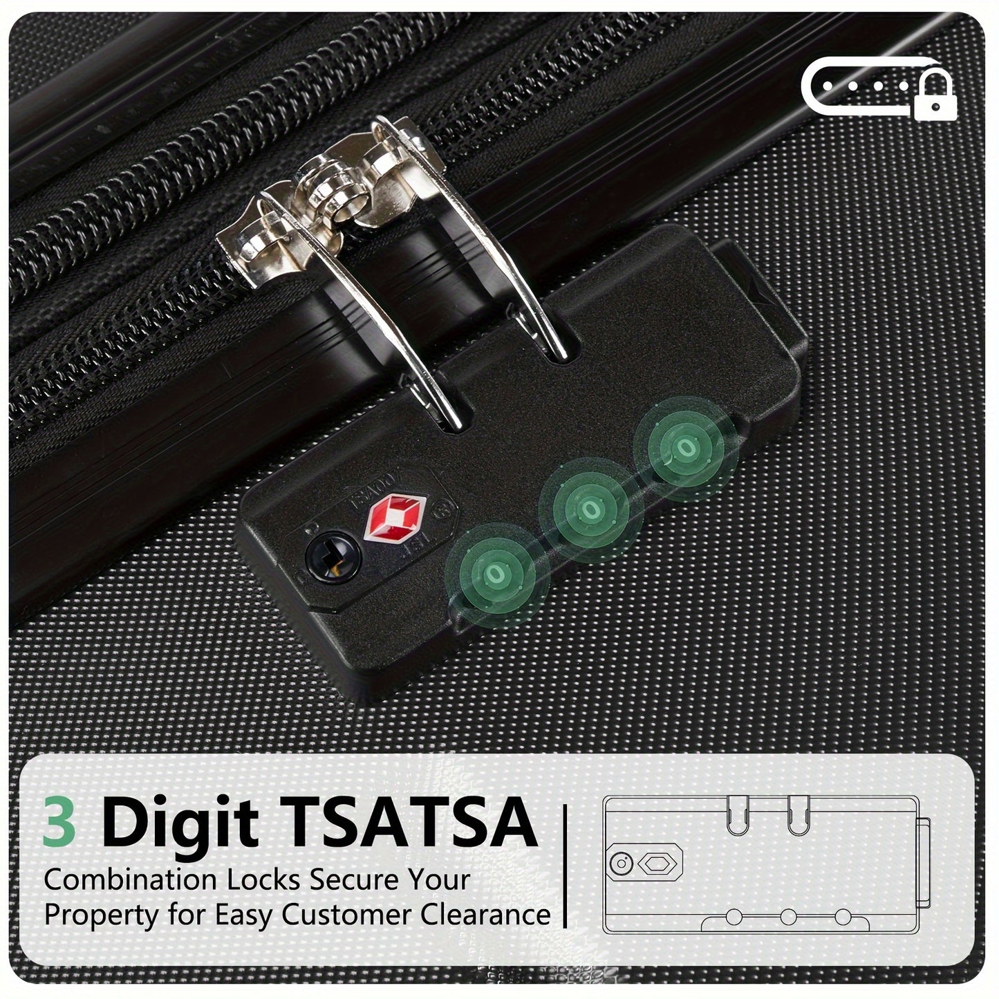 SMUG Hardside Expandable Luggage Spinner Wheels TSA Lock