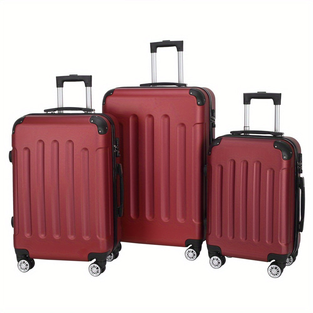 LEADZM Luggage Set 3pc Hardside Spinner Suitcases TSA Lock