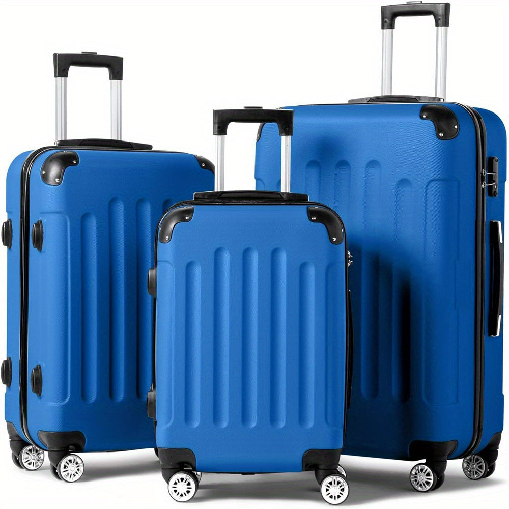 AutoForever 3 Piece ABS Hardshell Luggage Set With TSA Lock