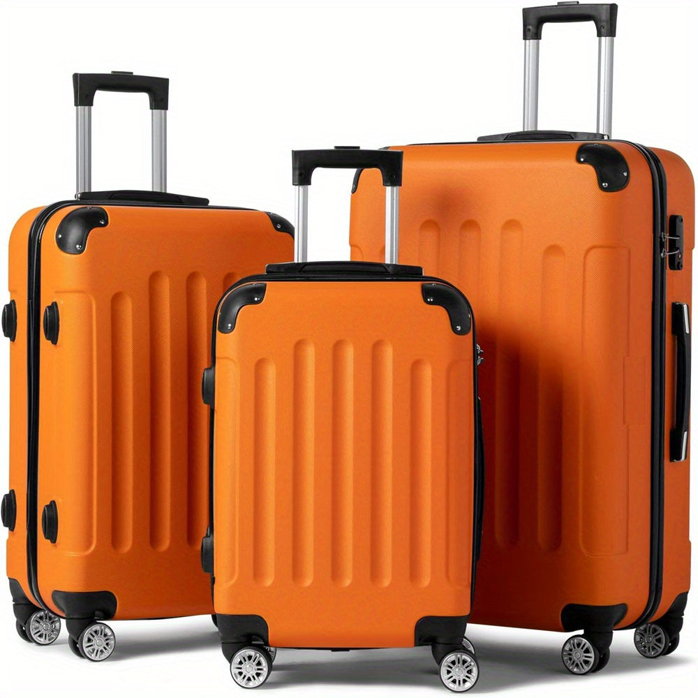 AutoForever 3 Piece ABS Hardshell Luggage Set With TSA Lock