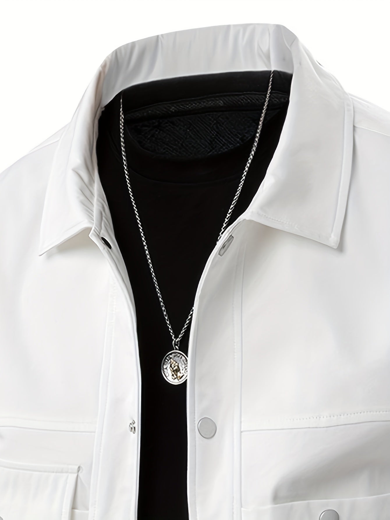 Nosize Men Heavyweight Denim Jacket Lapel Button Front
