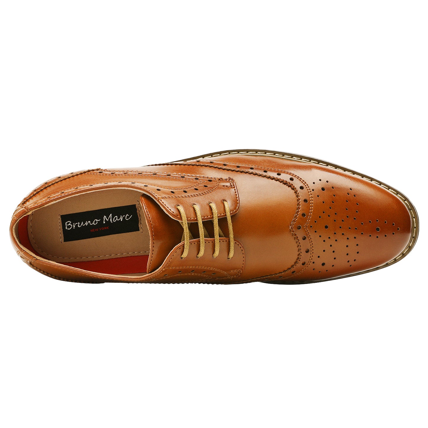 BRUNO MARC Men's Classic Italian Wingtip Oxford Dress Shoes