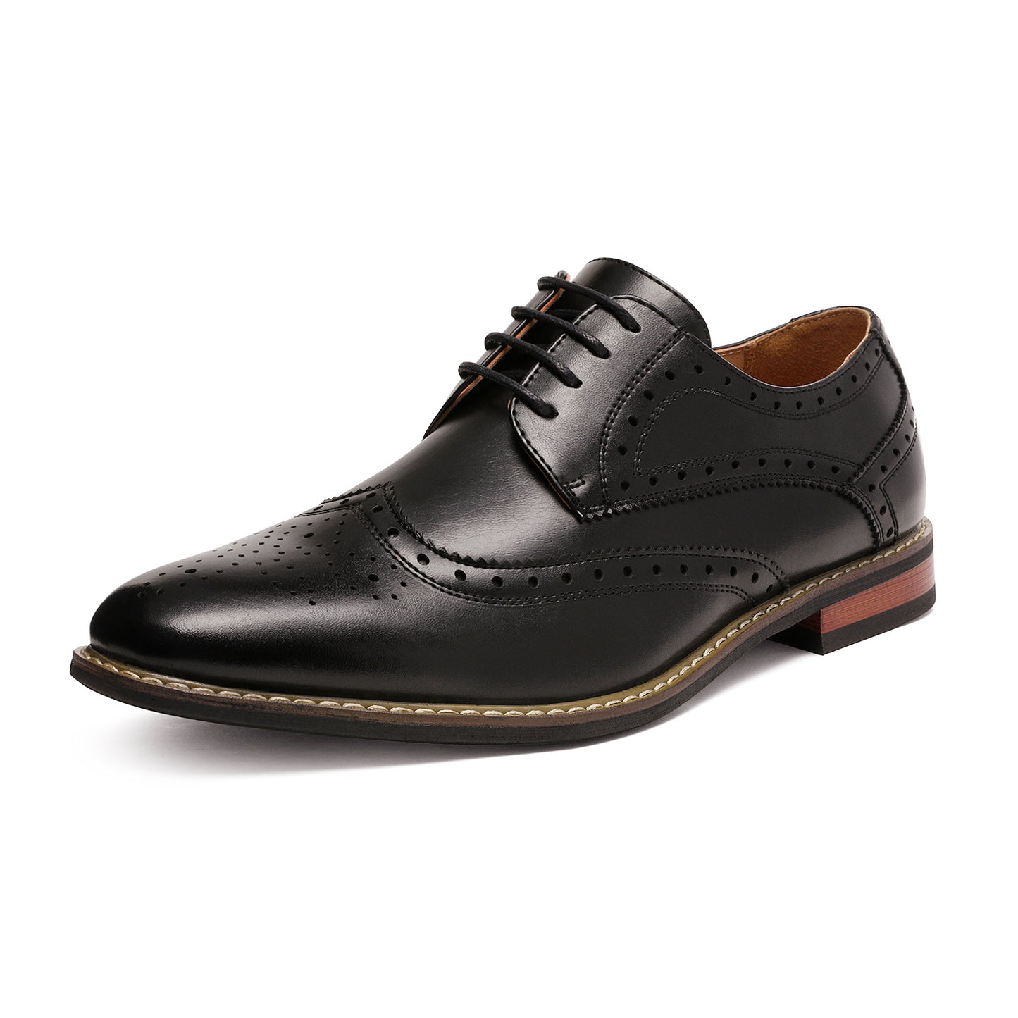 BRUNO MARC Men's Classic Italian Wingtip Oxford Dress Shoes