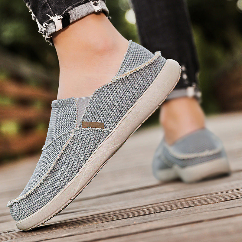 All Nations Mens Lightweight Slip On Canvas Loafers EVA