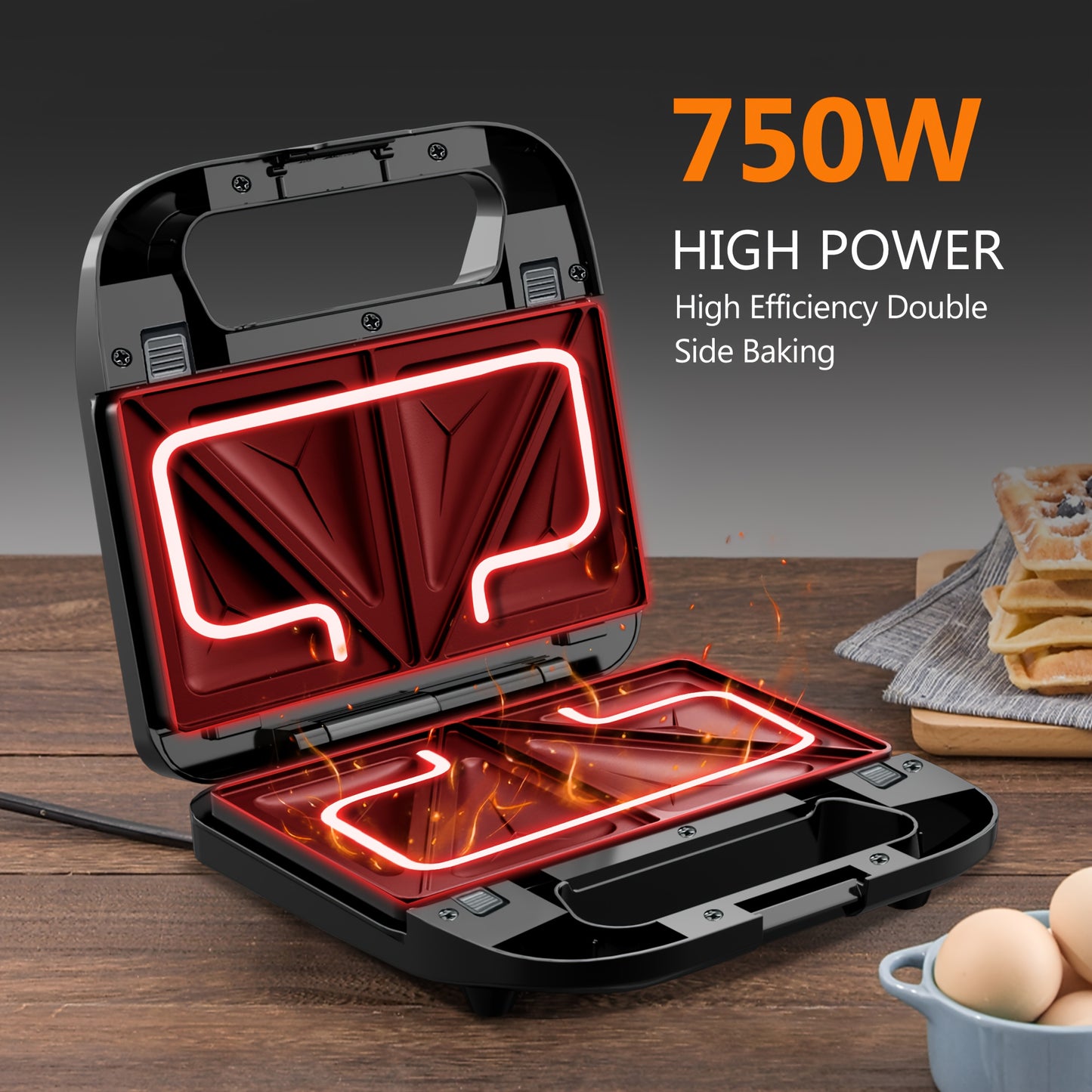 CACHOO Electric Smokeless Grill Three In One Indoor Griddle