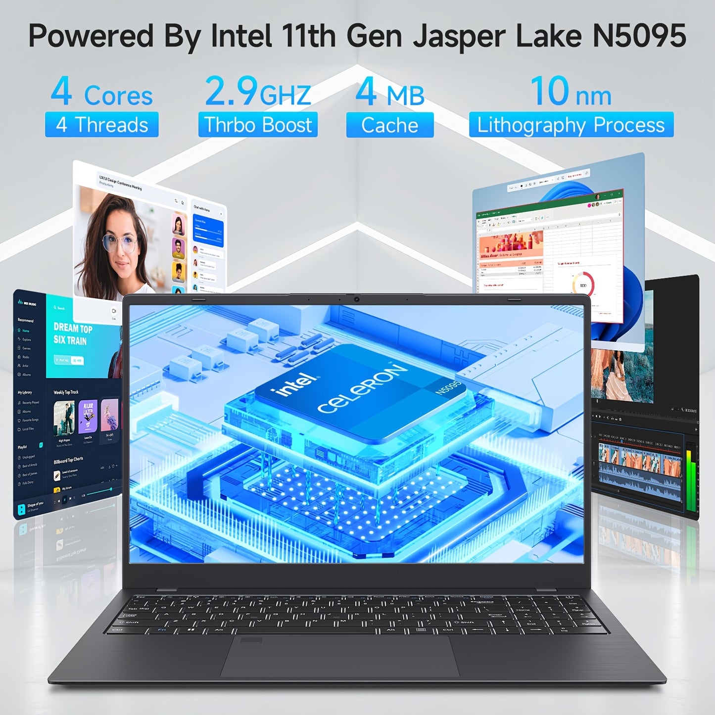 Founder TwoInOne Laptop Celeron N5095 16GB RAM 512GB SSD