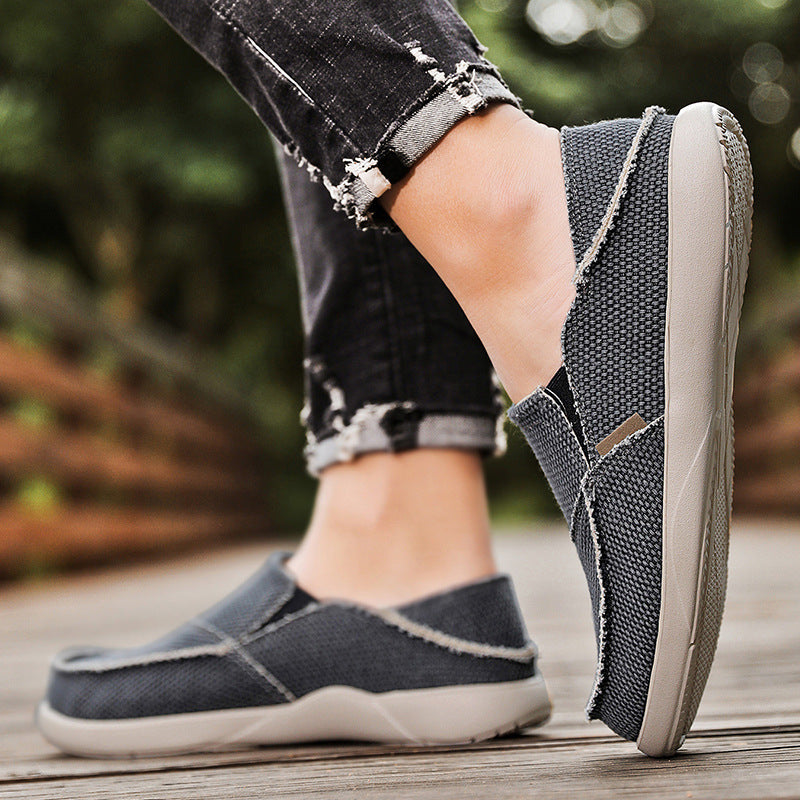 All Nations Mens Lightweight Slip On Canvas Loafers EVA