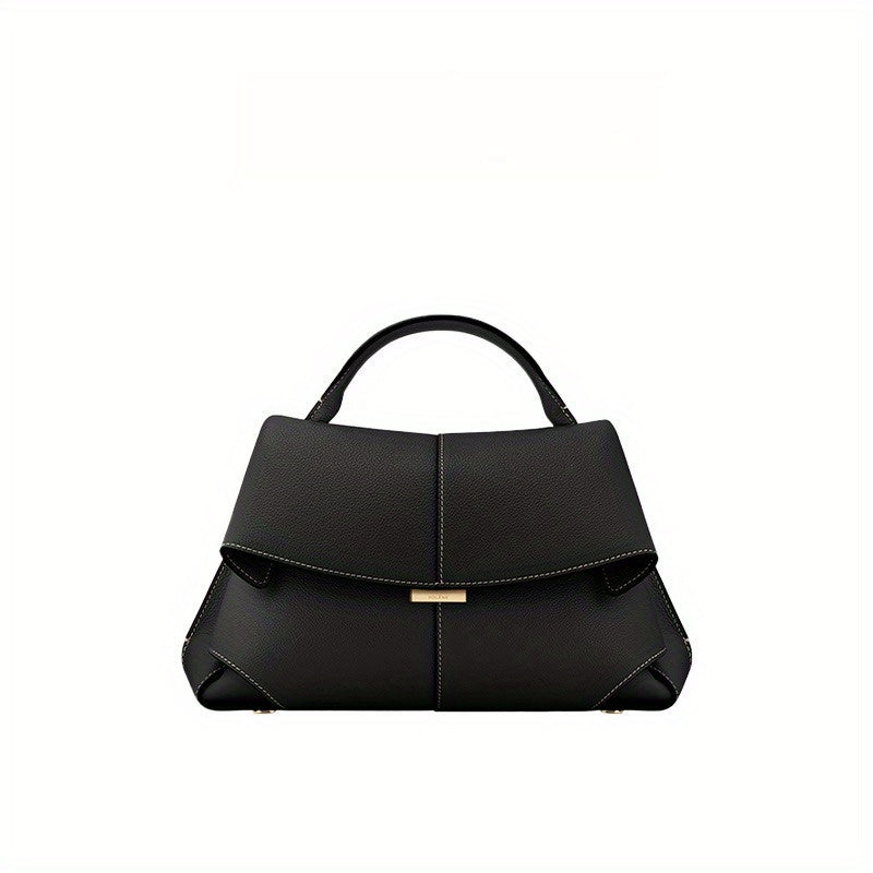 French Smile Genuine Leather Retro Shoulder Handbag Convertible
