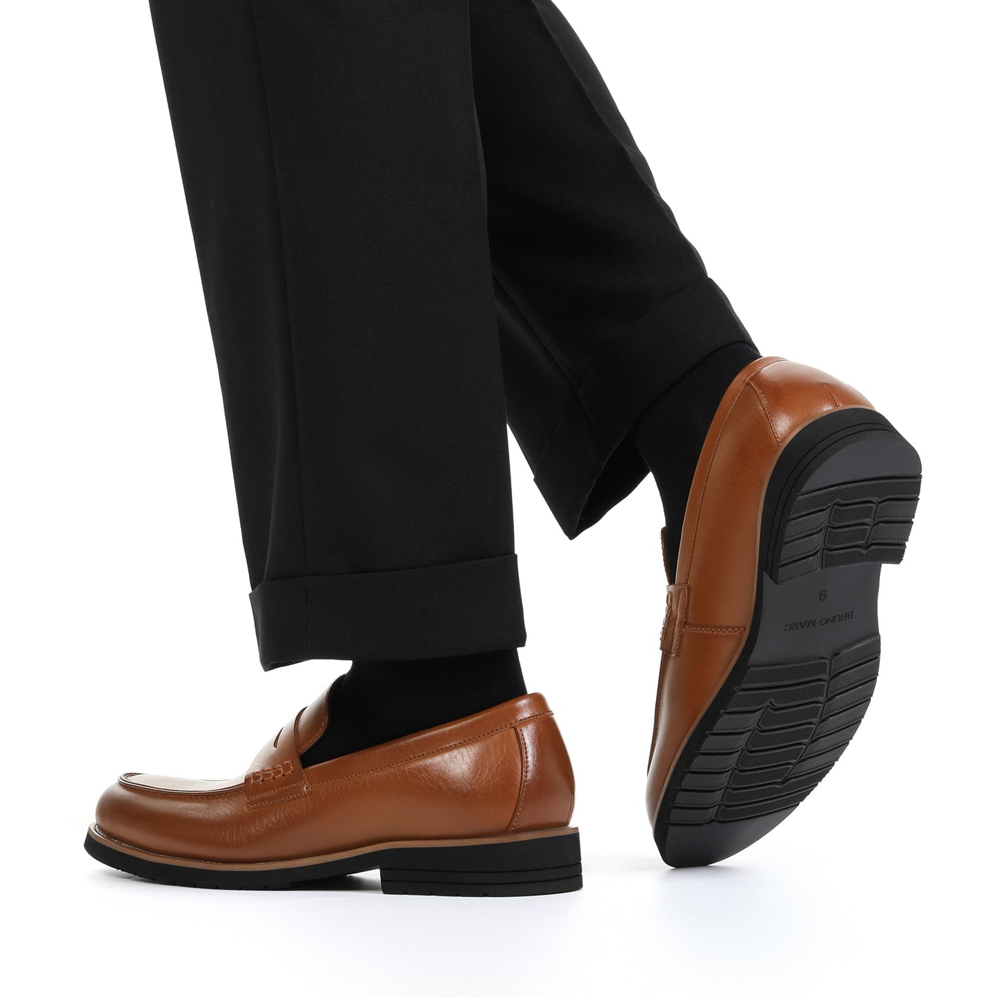 Bruno Marc Mens Dress Slip On Penny Loafers Business Shoes