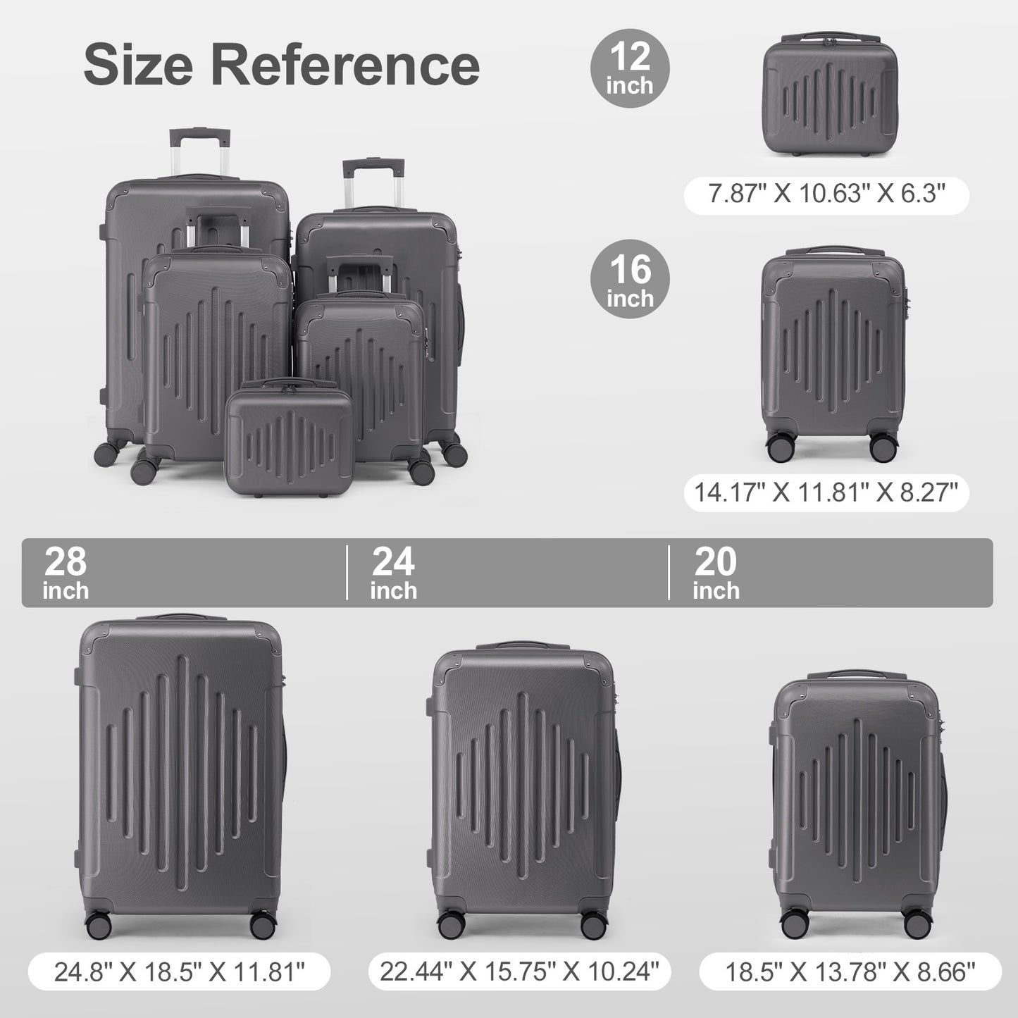 AutoForever Luggage Set With Corner Protectors And TSA Lock