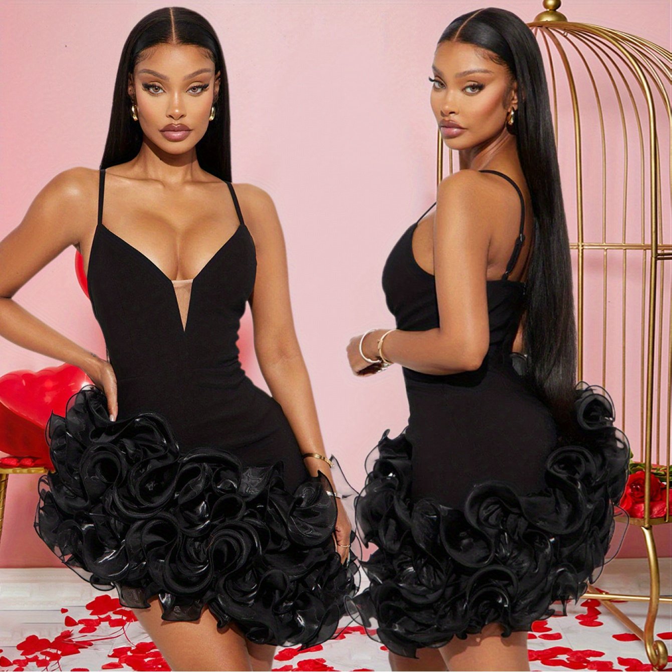 Womens Sexy Low Cut Bodycon Party Dress For Evening Wear