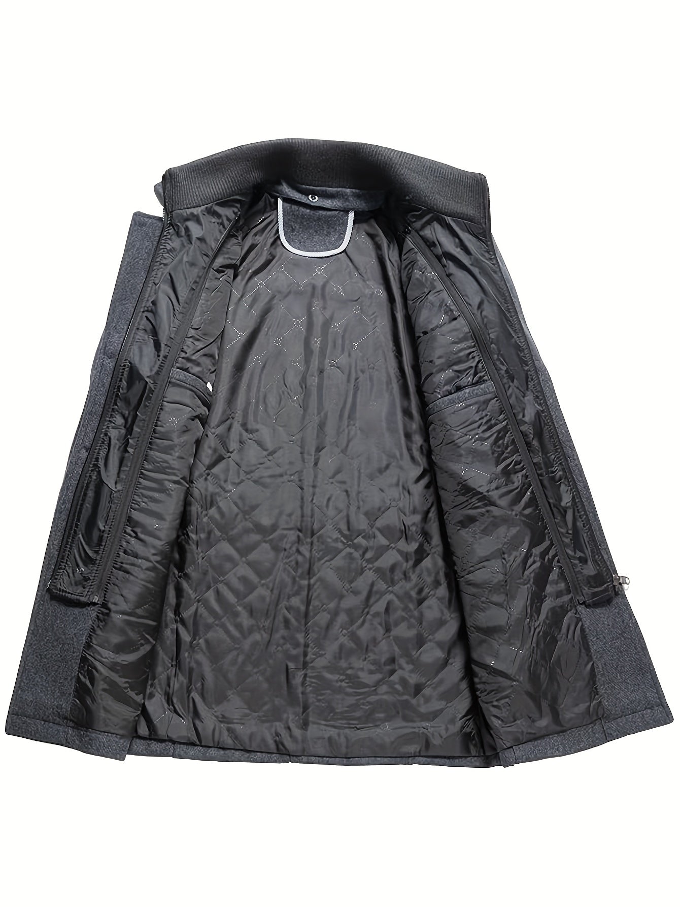 INVACHI Wool Blend Trench Coat With Detachable Scarf