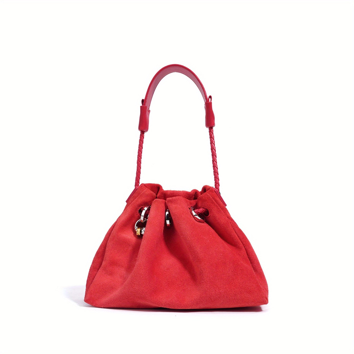 Genuine Leather Crossbody Bag With Zipper Closure And Strap