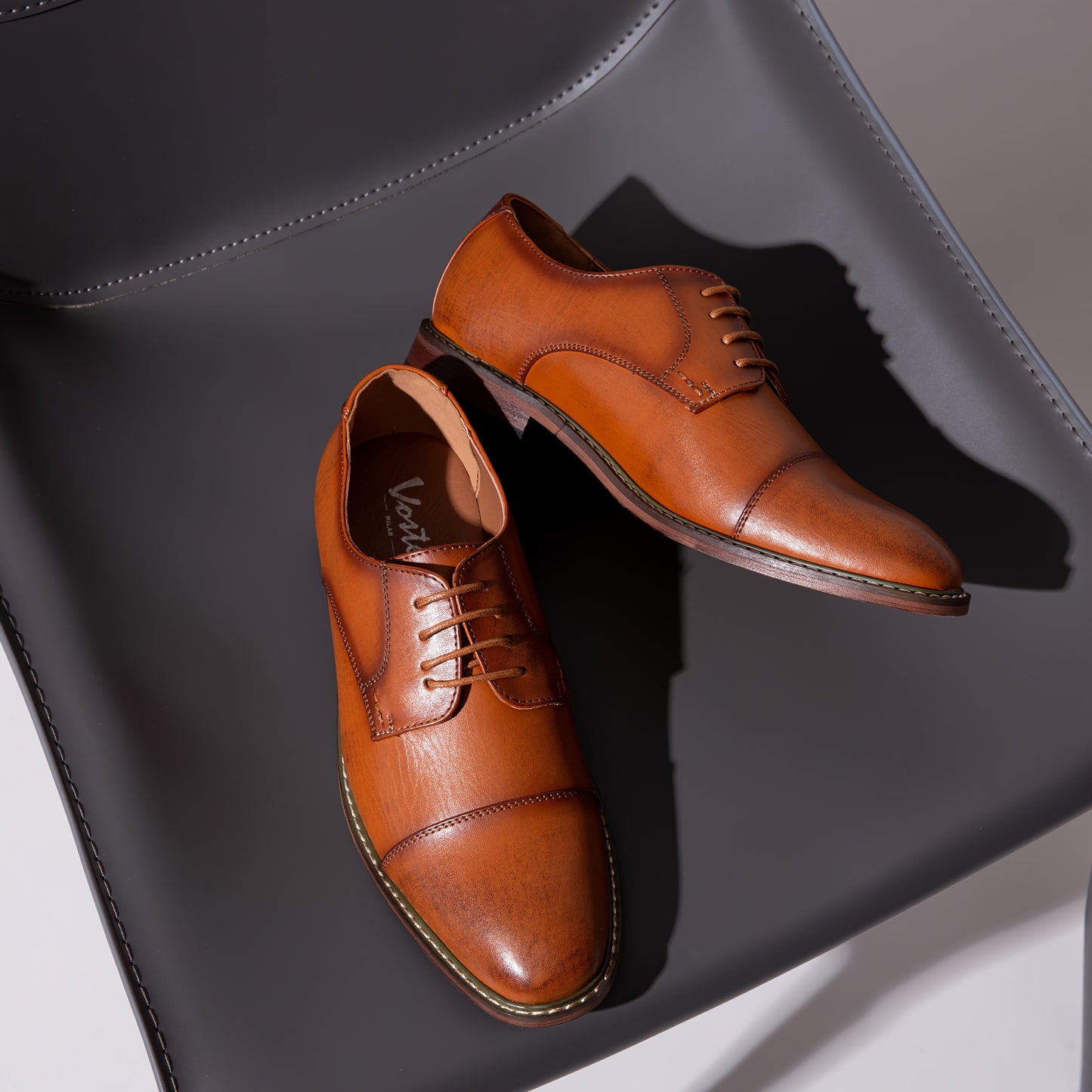 Vostey Men's Retro Oxford Slip On Dress Shoes For Office