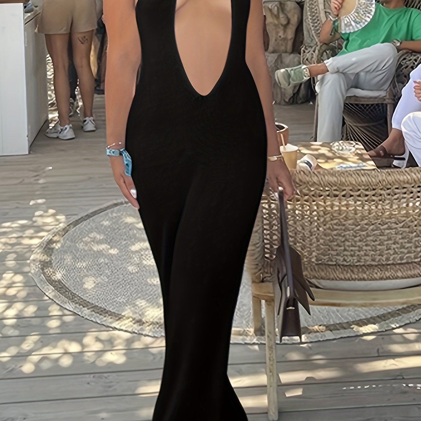 Adjustable Halter Lace Cutout Dress Contour Boosting