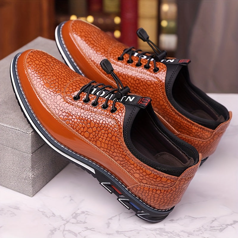 All Nations Emporium Crocodile Pattern Men Business Shoes