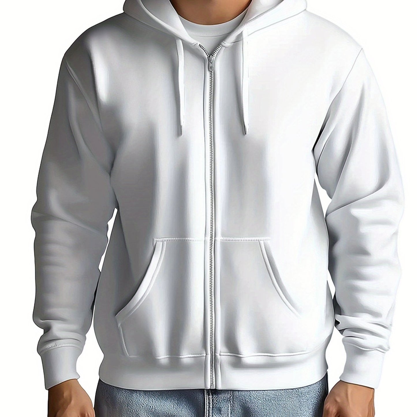 Desi Mens Full Zip Hoodie With Front Pockets Sweatshirt