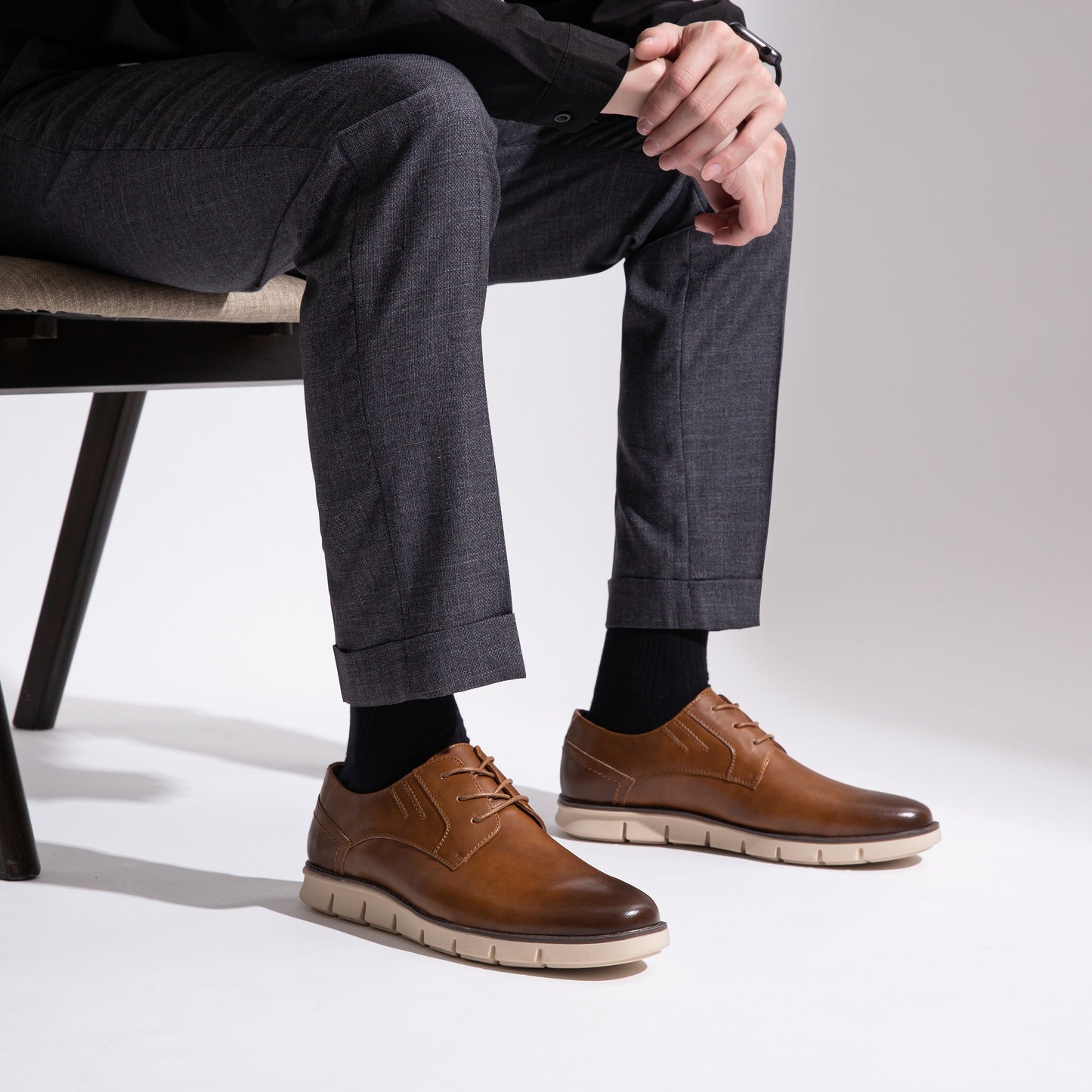 JOUSEN Mens Lightweight Non Slip Casual Dress Shoes