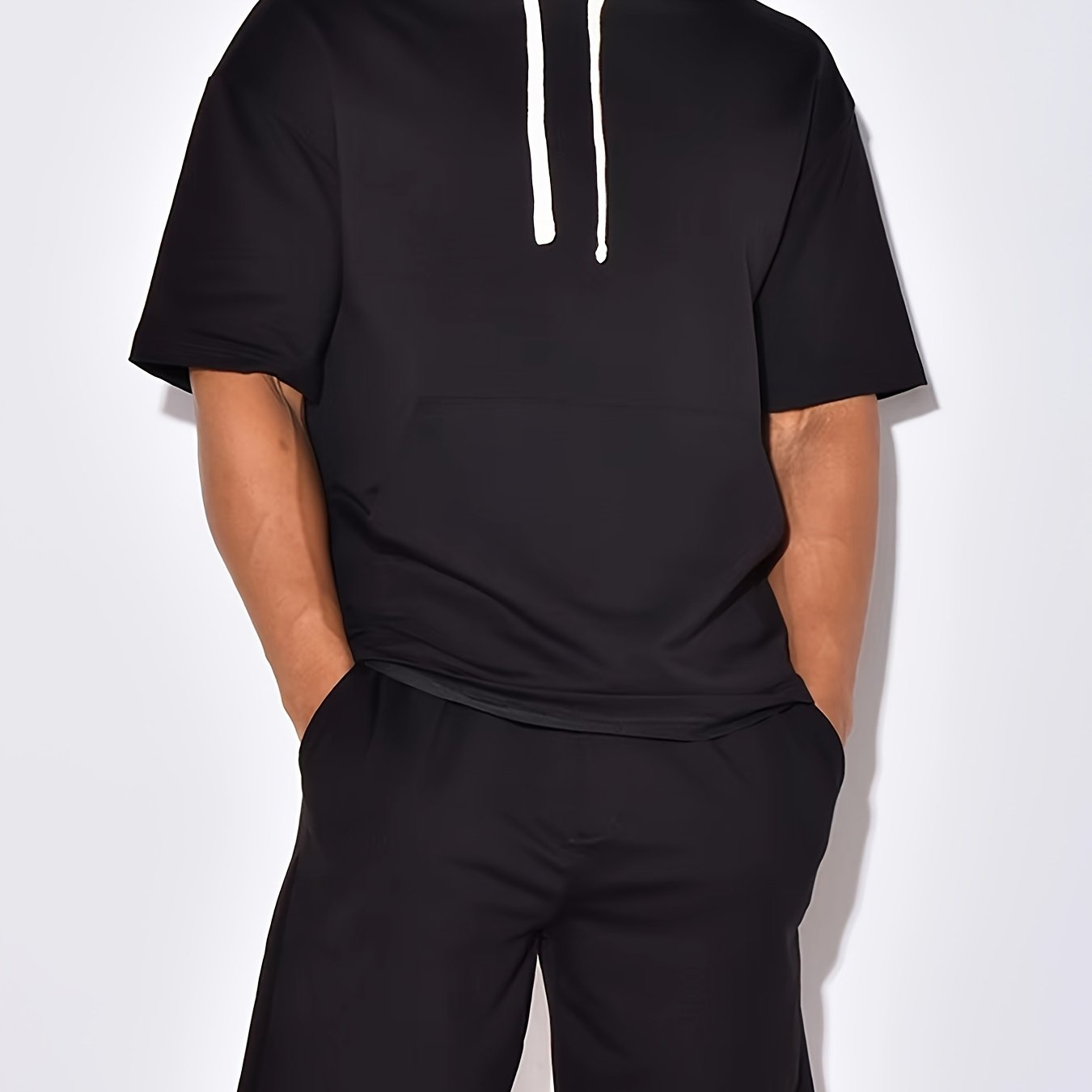 Men's 2pc Hoodie Sweatshirt And Shorts Set Spring Summer