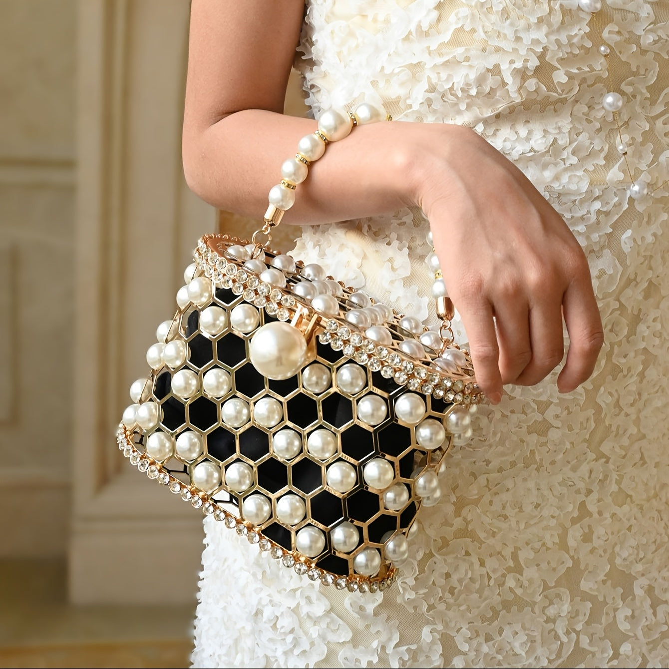 Neulry Metallic Crossbody Bag For Women With Chain Strap