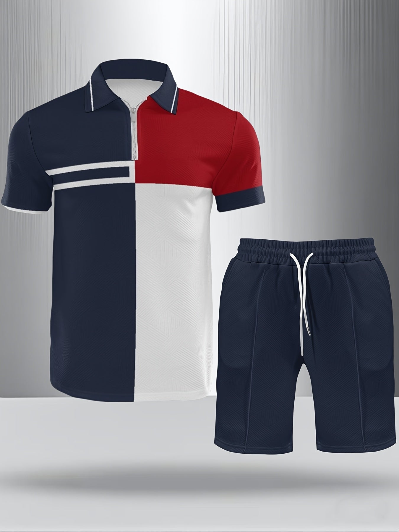 2Pc Men's Casual Sportswear Set 3D Printing T Shirt Shorts