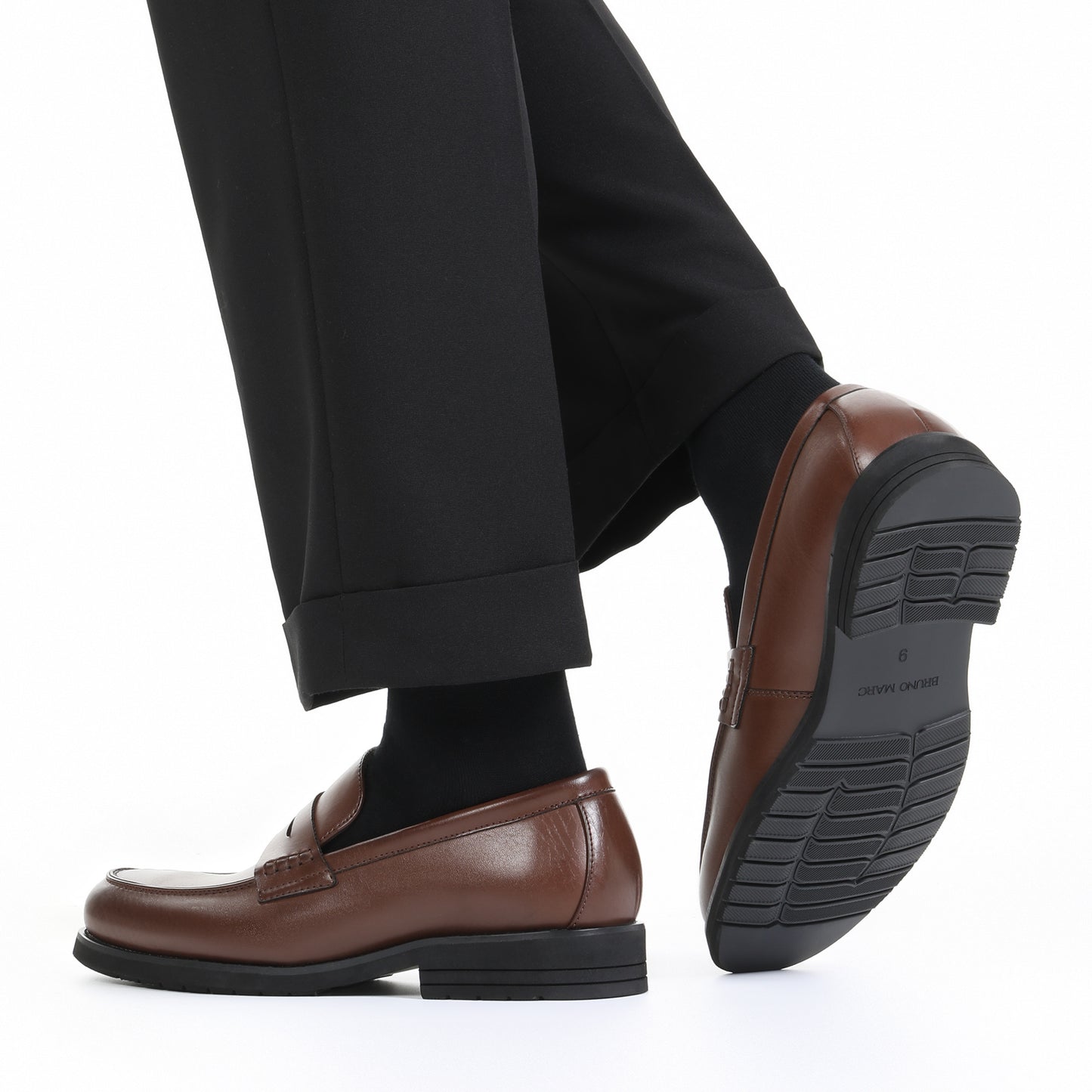 Bruno Marc Mens Dress Slip On Penny Loafers Business Shoes