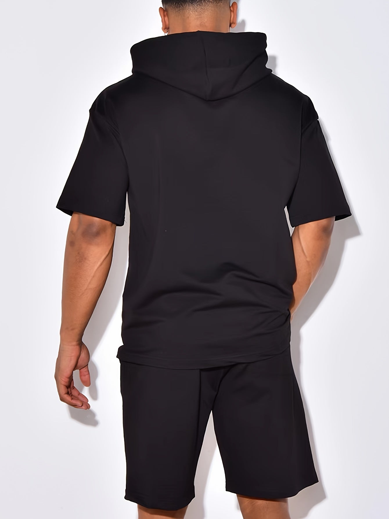 Men's 2pc Hoodie Sweatshirt And Shorts Set Spring Summer