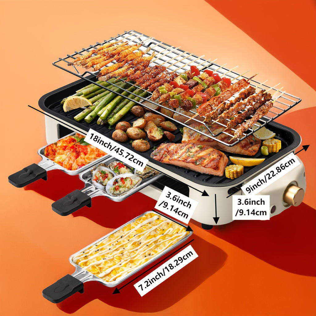 Susteas 1500W Smokeless Indoor Outdoor Electric Grill