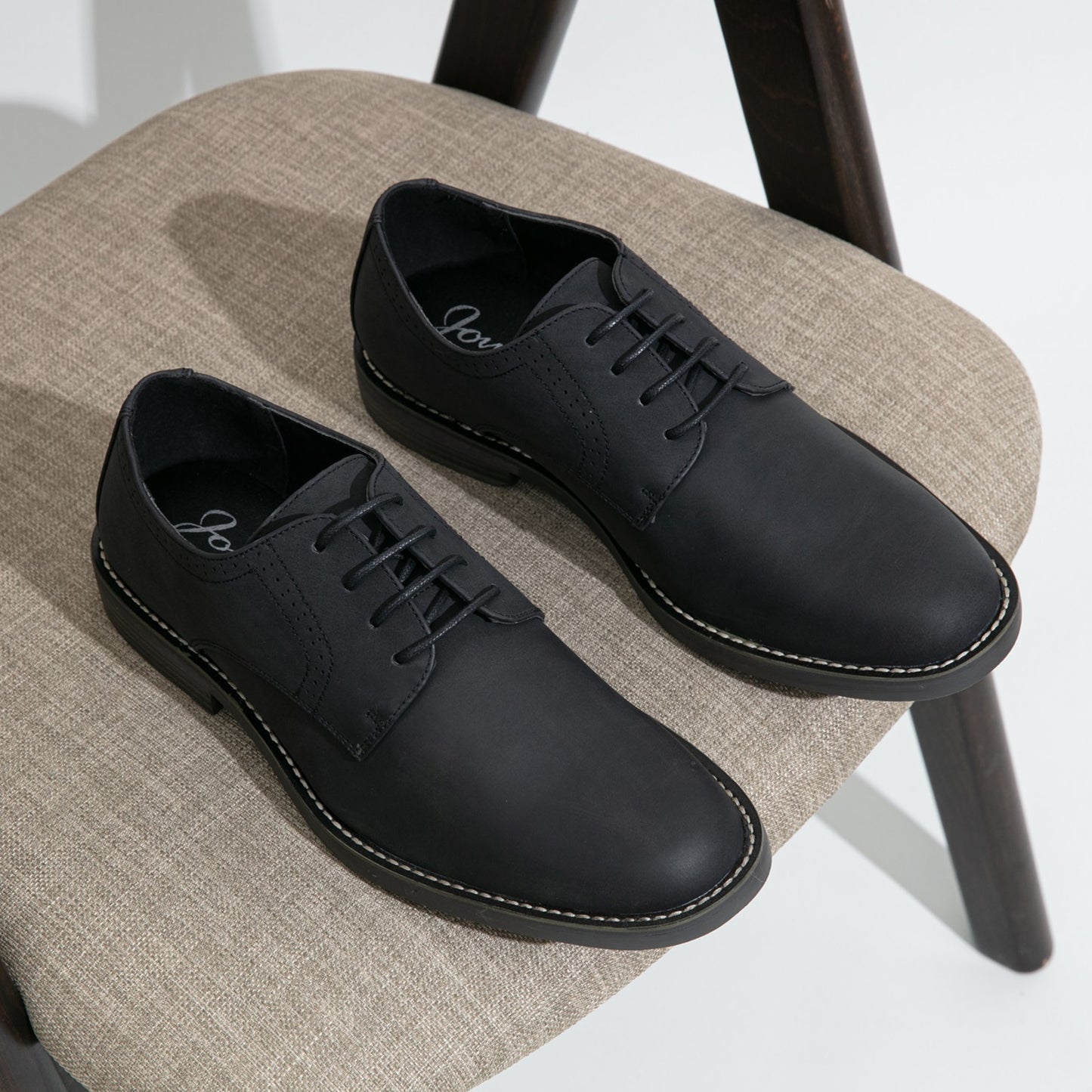 JOUSEN Men Casual Formal Dress Shoes Retro Style All Season