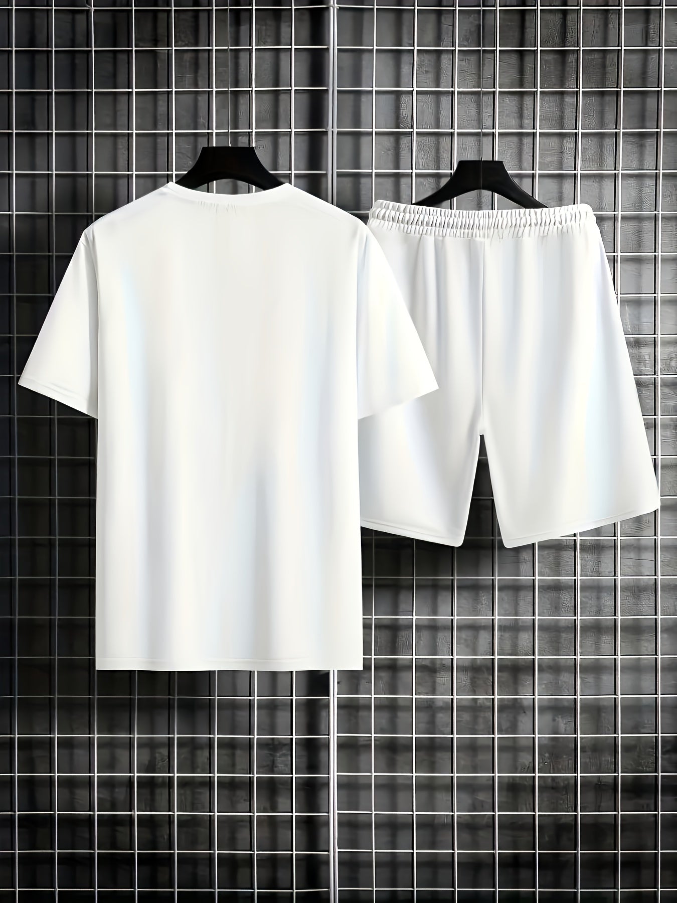 Men's Paris Print Two Piece Casual Sportswear Set Regular