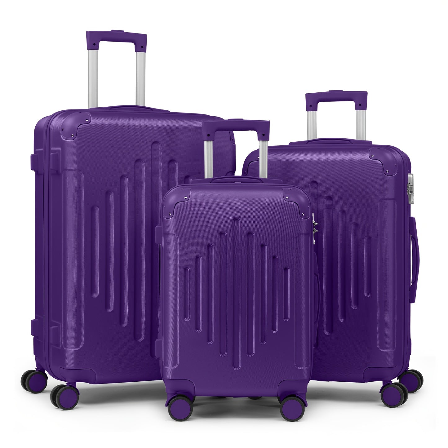 AutoForever 3 Piece ABS Hardshell Luggage Set With TSA Lock