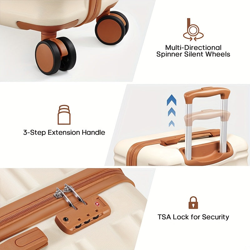Miusse 3 Hard Shell Luggage Set With TSA Lock 360 Wheels