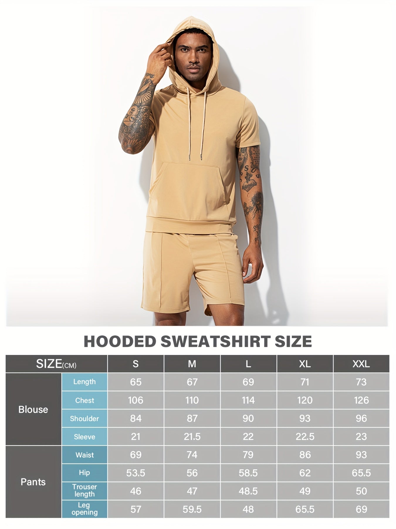 Arjen Kroos Mens Summer Sports Hoodie And Shorts Set
