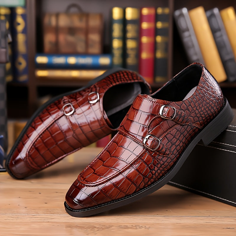 All Nations Emporium Mens British Crocodile Penny Loafers