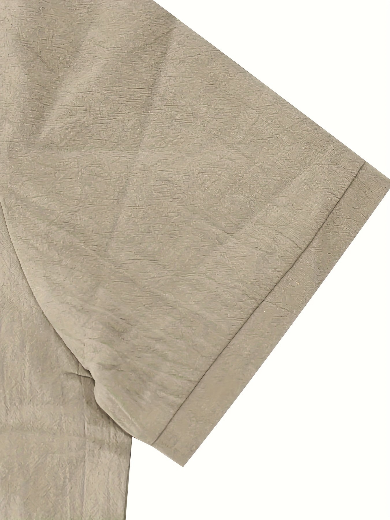 Casual Linen Mens Two Piece Set Polo Shirt And Shorts