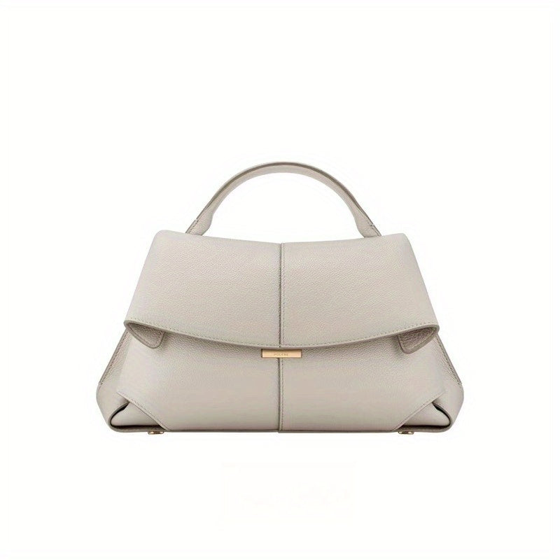 French Smile Genuine Leather Retro Shoulder Handbag Convertible