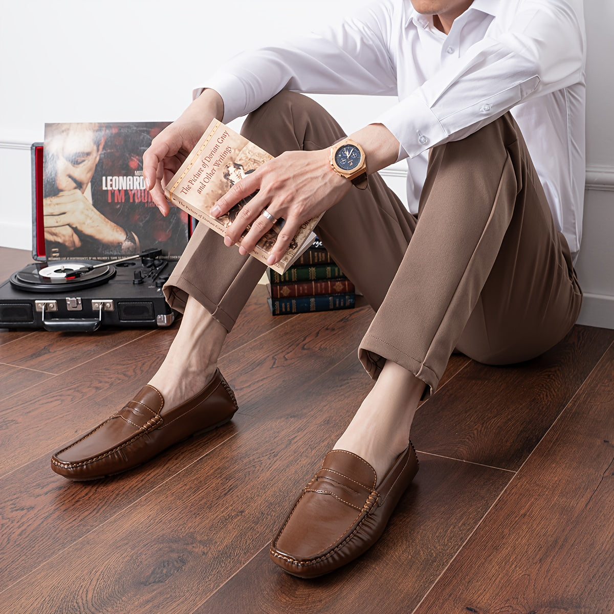 JOUSEN Mens Casual Loafers Slip On Penny Driving Shoes