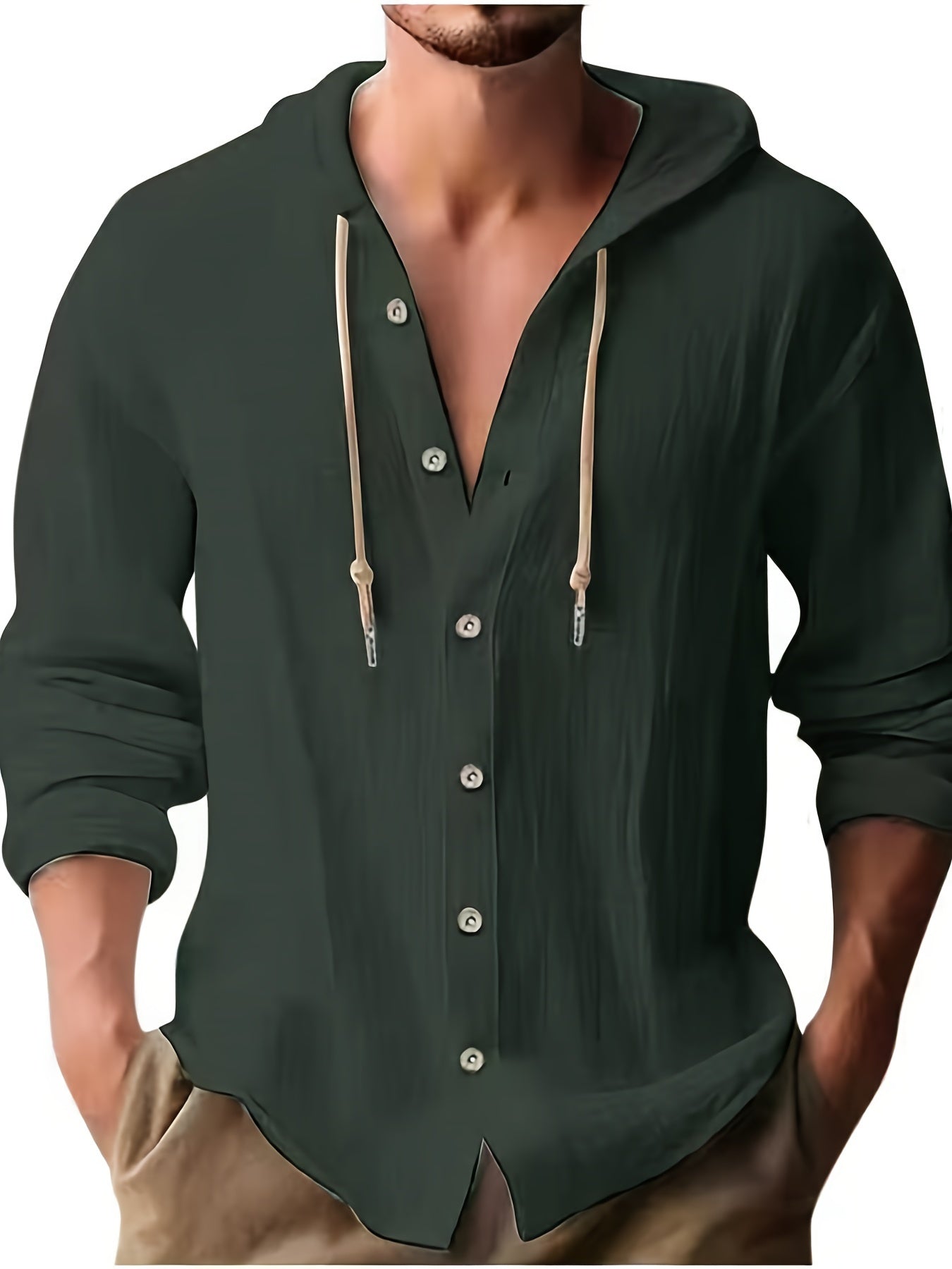 SCACTO Hooded Mens Sports Casual Shirt For Weekend Wear