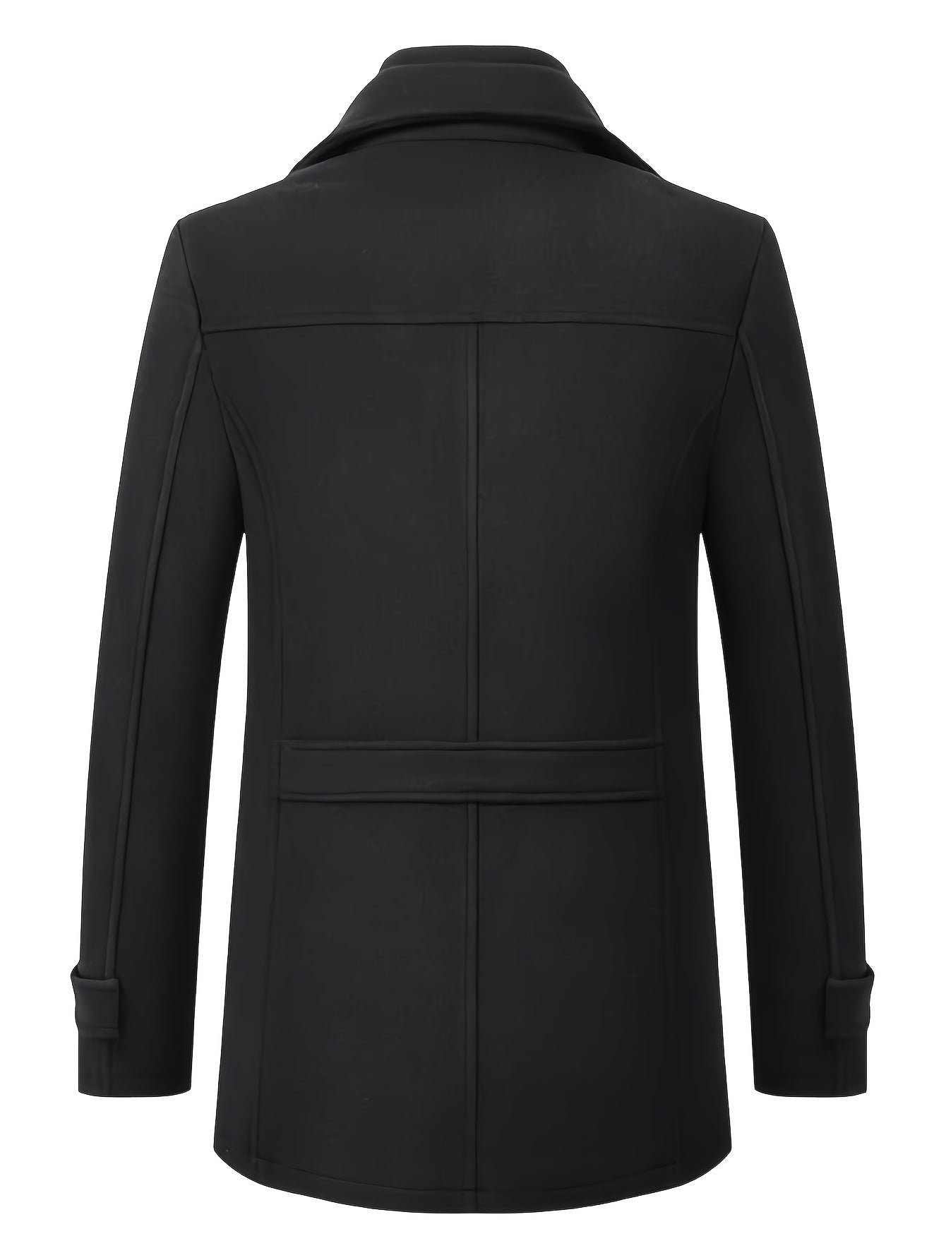 INVACHI Wool Blend Trench Coat With Detachable Scarf