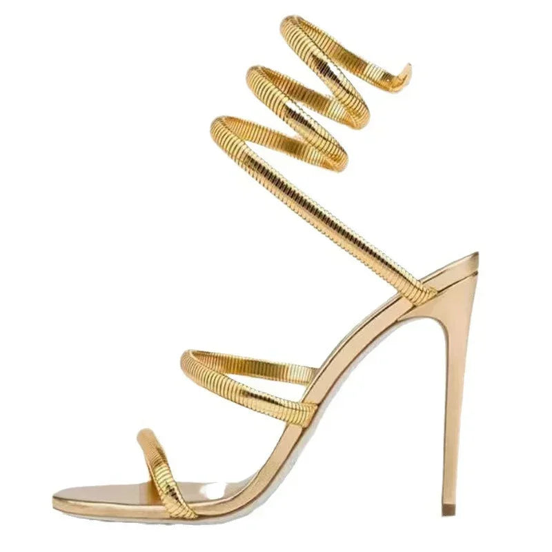 Eilyken Women Sandals Strappy Ankle Strap Open Toe High Heel