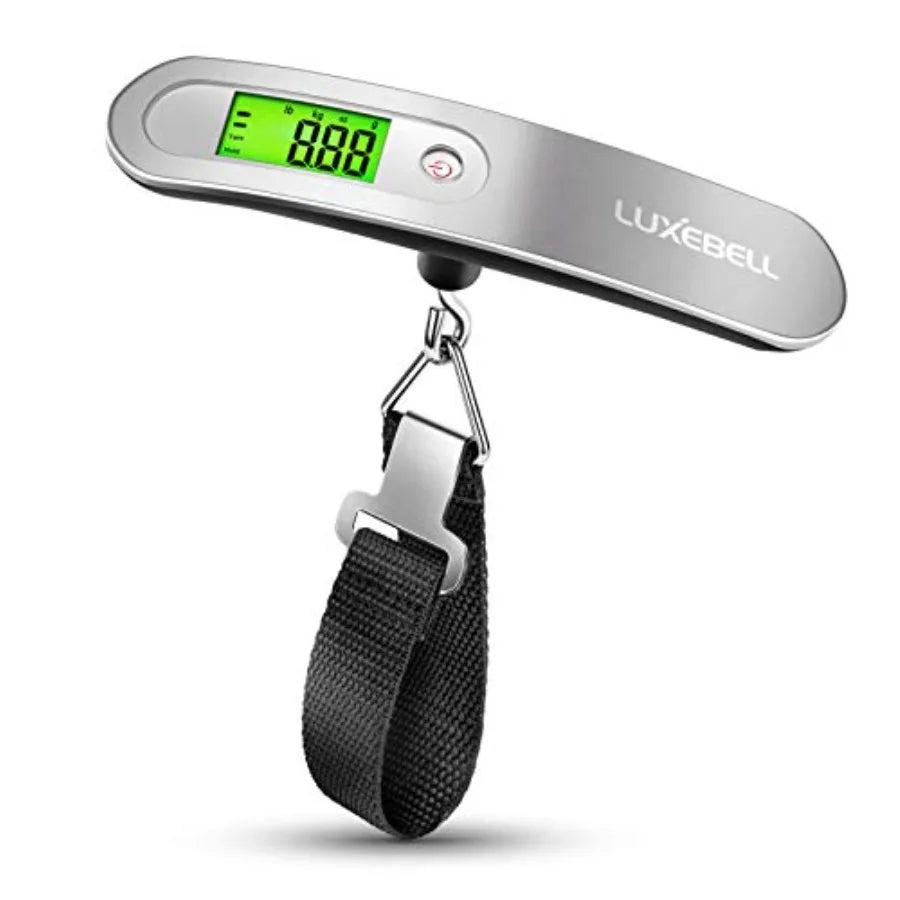 Digital Luggage Scale Vacation Travel Essentials Accessories Gifts for Traveler Portable Suitcase Handheld Weight Scale 110 lbs