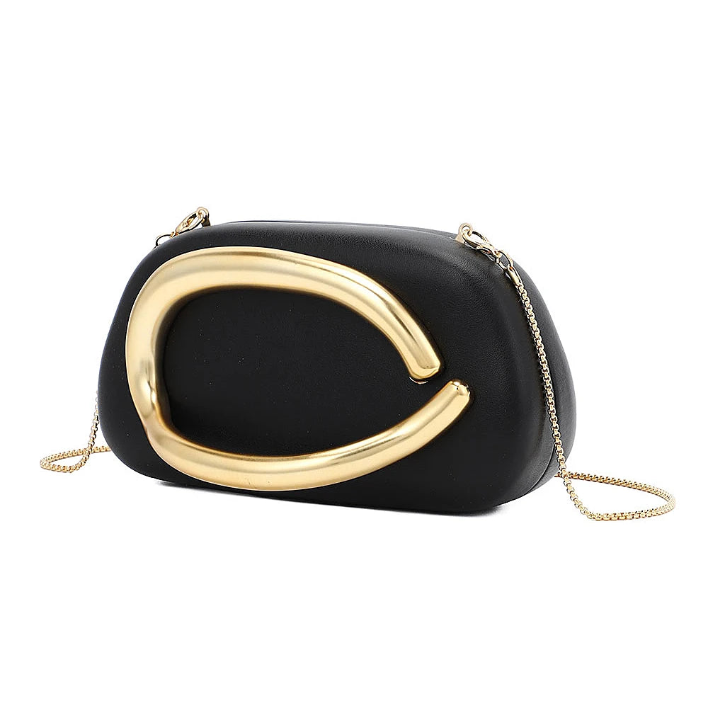 Clutch Purses for Women Evening Bags with Chain Trendy Metal Handle Purses Evening Handbags Crossbody Shoulder Bag for Formal Wedding Party Cocktail Prom 