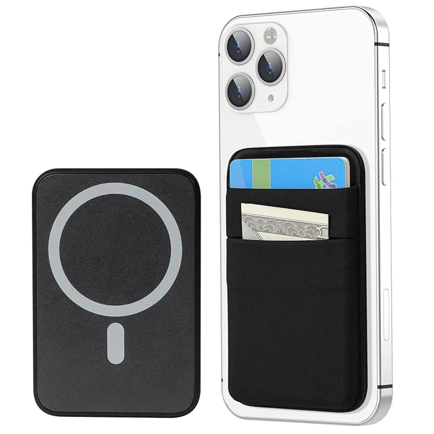 Elastic Lycra Phone Wallet Card Holder For MagSafe Compatible