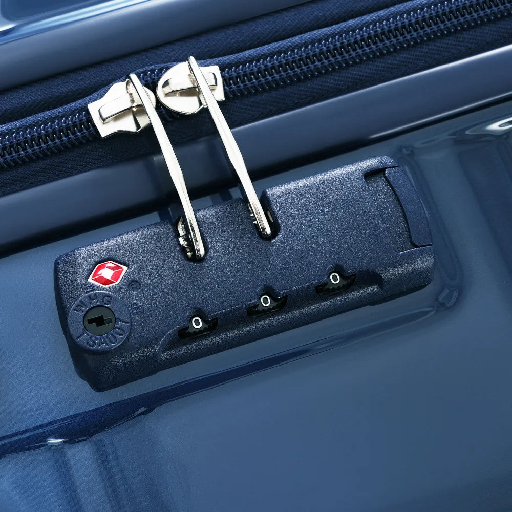 CN Hong Kong Luggage Set 3 USB Carry On ABS PC Hard Shell